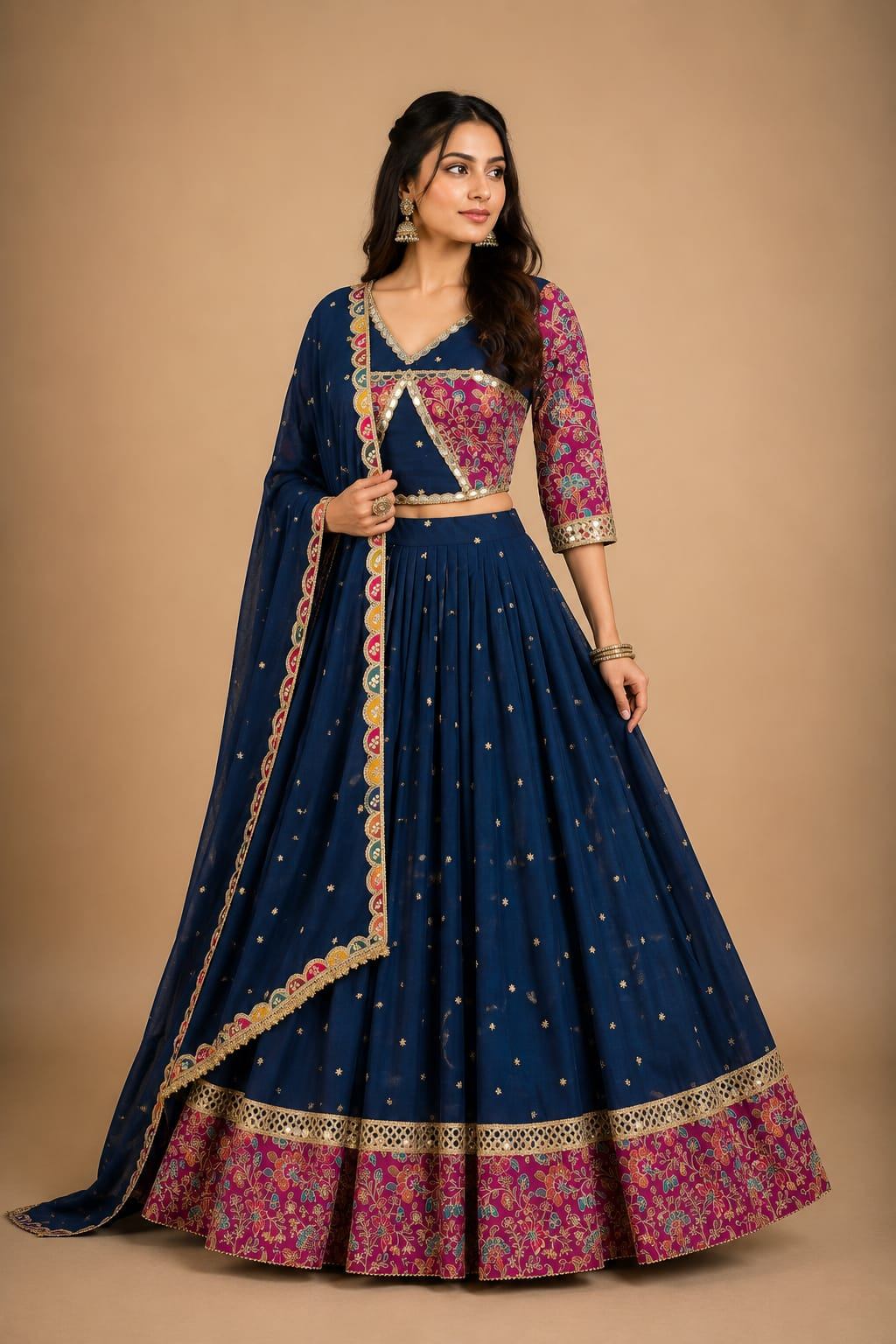 vintage butti chaniya choli set