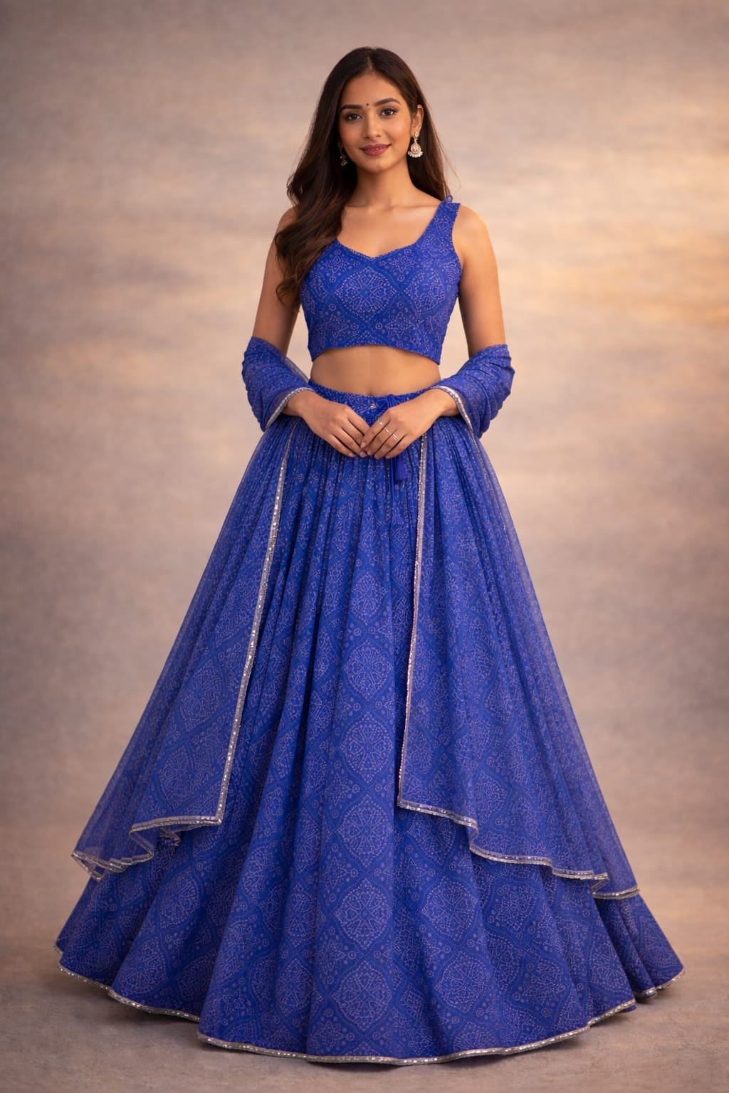 bandhani georgette 3-piece